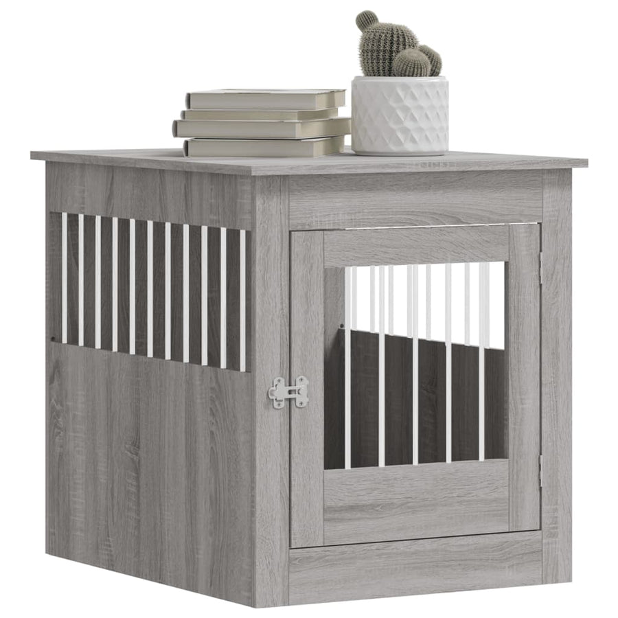 Hondenbench 64,5X80X71 Cm Bewerkt Hout 64.5 x 80 x 71 cm Grijs sonoma