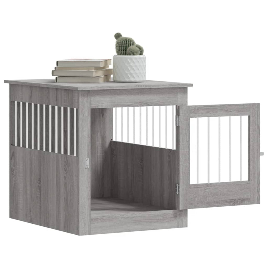 Hondenbench 64,5X80X71 Cm Bewerkt Hout 64.5 x 80 x 71 cm Grijs sonoma
