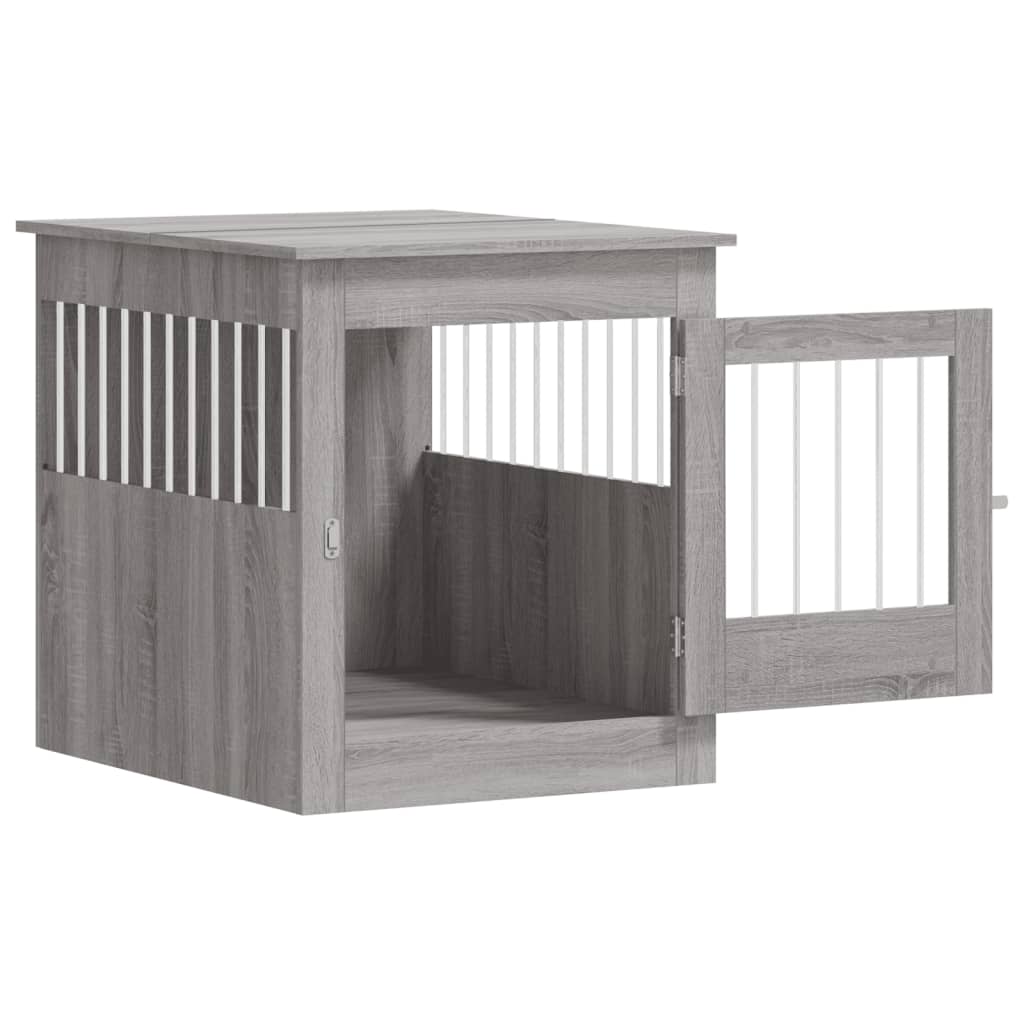 Hondenbench 64,5X80X71 Cm Bewerkt Hout 64.5 x 80 x 71 cm Grijs sonoma