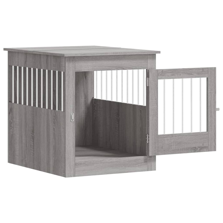Hondenbench 64,5X80X71 Cm Bewerkt Hout 64.5 x 80 x 71 cm Grijs sonoma