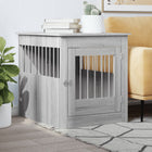 Hondenbench 64,5x80x71 cm bewerkt hout grijs