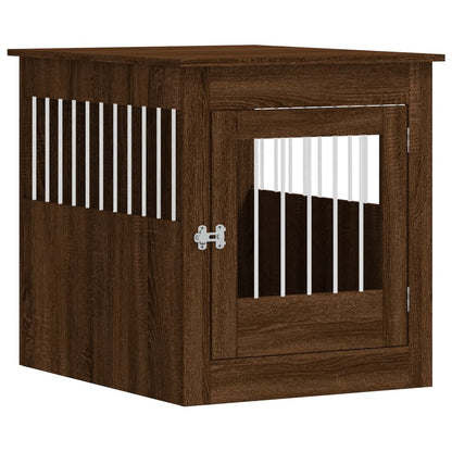 Hondenbench 64,5X80X71 Cm Bewerkt Hout Bruineikenkleurig 64.5 x 80 x 71 cm bruin eikenkleur