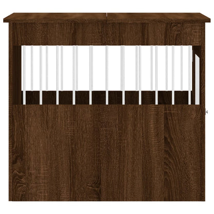 Hondenbench 64,5X80X71 Cm Bewerkt Hout Bruineikenkleurig 64.5 x 80 x 71 cm bruin eikenkleur