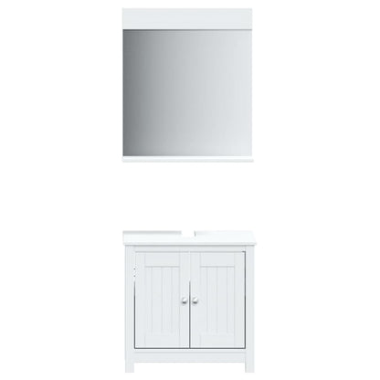 Badkamermeubelset Berg Massief Grenenhout 2 60 x 34 x 59 cm Wit