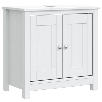 Badkamermeubelset Berg Massief Grenenhout 2 60 x 34 x 59 cm Wit