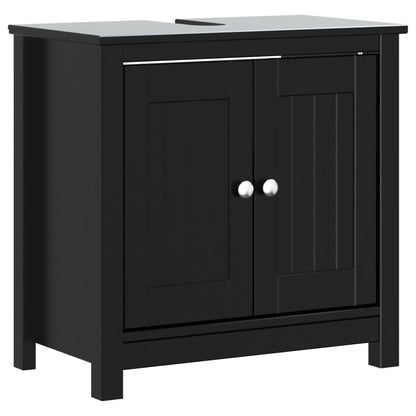 Badkamermeubelset Berg Massief Grenenhout 2 60 x 34 x 59 cm Zwart