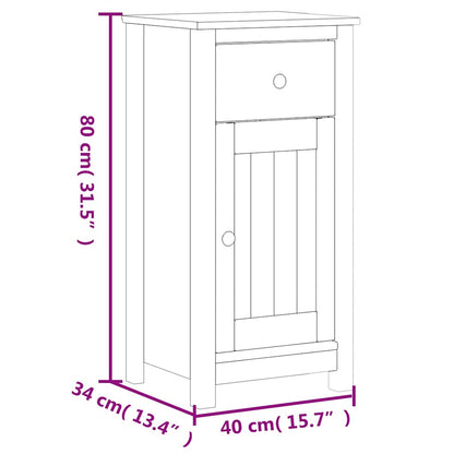 Badkamermeubelset Berg Massief Grenenhout 3 40 x 34 x 80 cm Wit