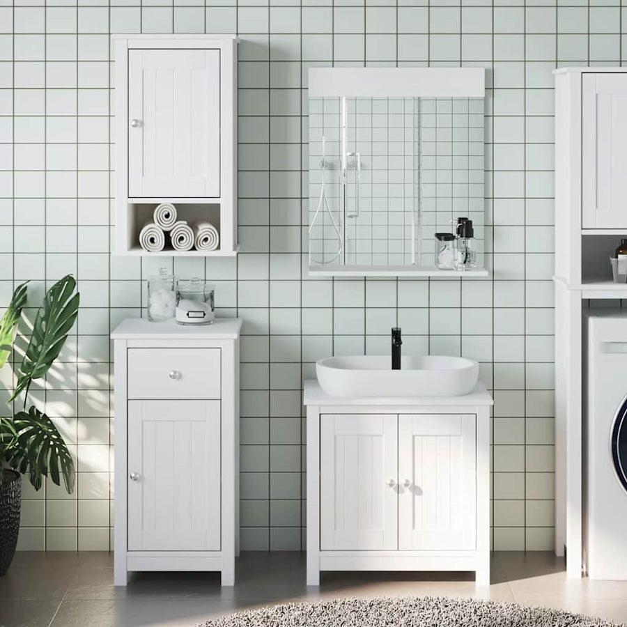 Badkamermeubelset Berg Massief Grenenhout 3 40 x 34 x 80 cm Wit