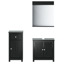 Badkamermeubelset Berg Massief Grenenhout 3 40 x 34 x 80 cm Zwart