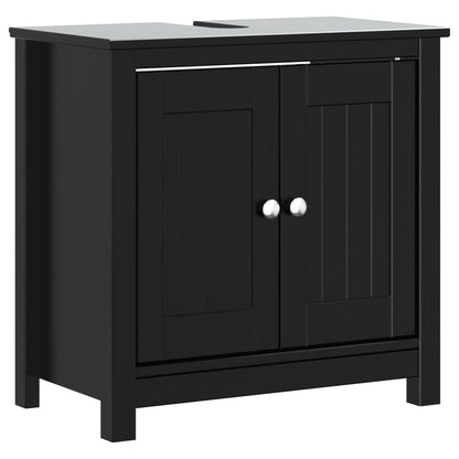 Badkamermeubelset Berg Massief Grenenhout 3 40 x 34 x 110 cm Zwart