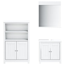 Badkamermeubelset Berg Massief Grenenhout Wit 3 69.5 x 34 x 110 cm