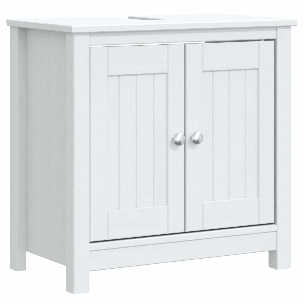 Badkamermeubelset Berg Massief Grenenhout Wit 3 69.5 x 34 x 110 cm