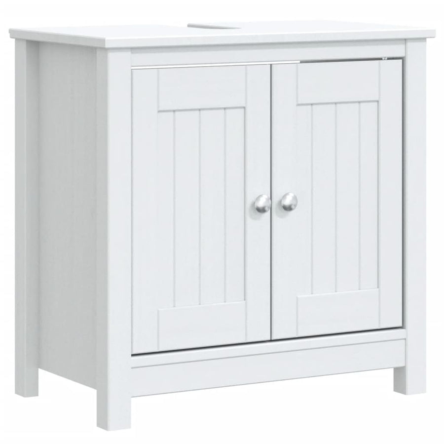 Badkamermeubelset Berg Massief Grenenhout Wit 3 69.5 x 34 x 110 cm