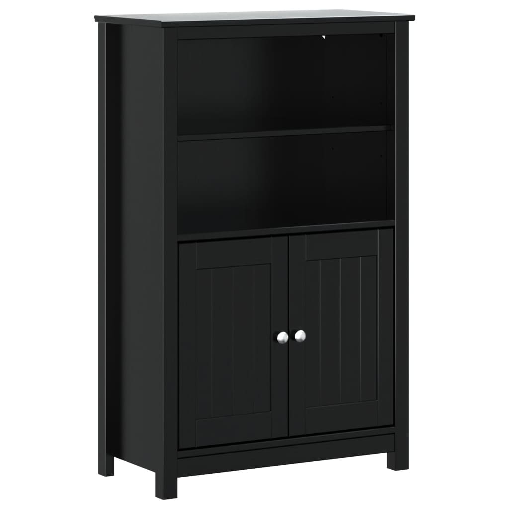 Badkamermeubelset Berg Massief Grenenhout 3 69.5 x 34 x 110 cm Zwart