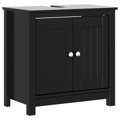 Badkamermeubelset Berg Massief Grenenhout 3 69.5 x 34 x 110 cm Zwart