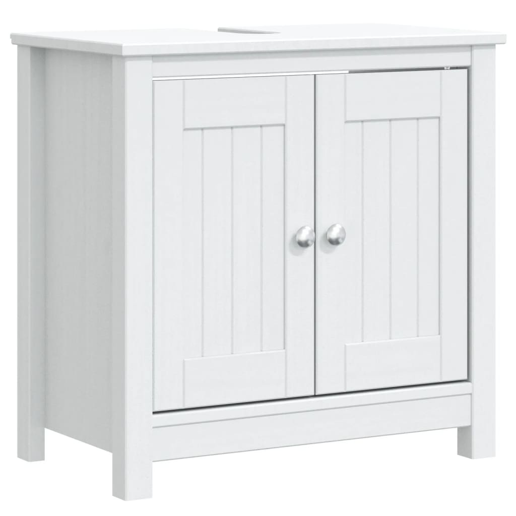 Badkamermeubelset Berg Massief Grenenhout 3 40 x 27 x 71.5 cm Wit