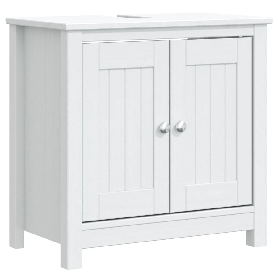 Badkamermeubelset Berg Massief Grenenhout 3 40 x 27 x 71.5 cm Wit
