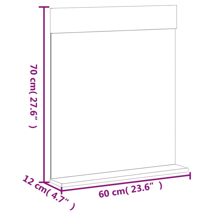 Badkamermeubelset Berg Massief Grenenhout 3 40 x 27 x 71.5 cm Wit