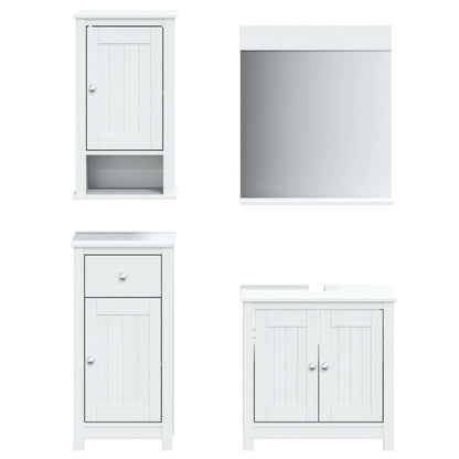 Badkamermeubelset Berg Massief Grenenhout 4 40 x 34 x 80 cm Wit