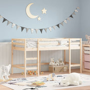 Kinderhoogslaper 90x190 cm massief grenenhout met ladder