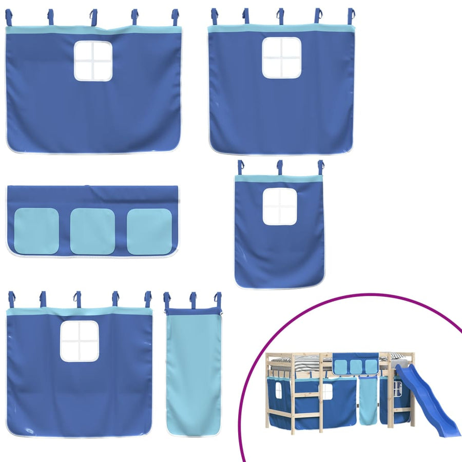 Gordijnen Voor Hoogslaper Polyester Blauw