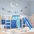Hoogslaper gordijnen polyester blauw
