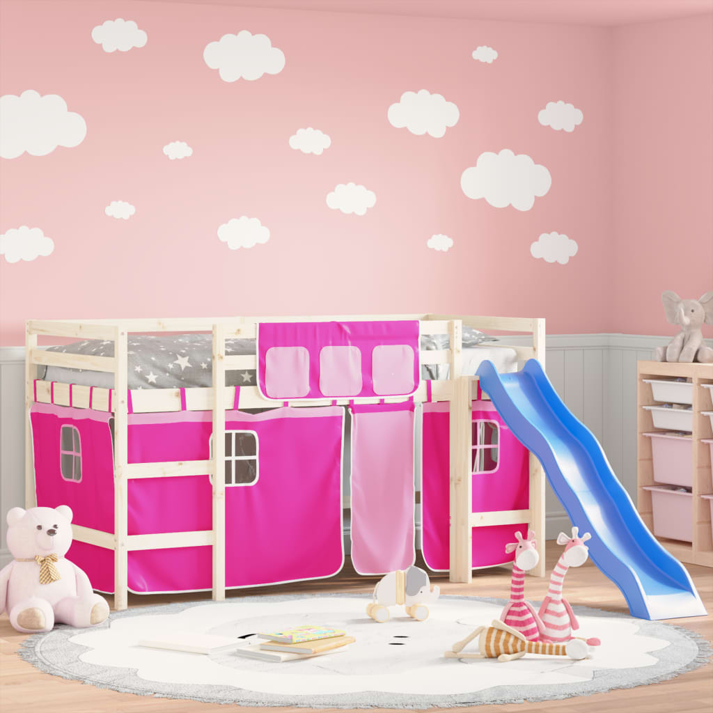 Gordijnen Voor Hoogslaper Polyester Roze