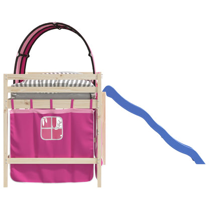 Gordijnen Voor Hoogslaper Met Tunnel Polyester Roze