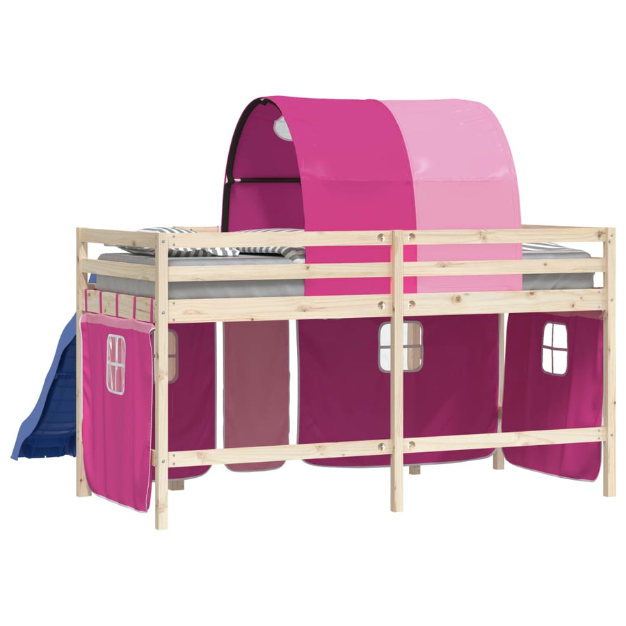 Gordijnen Voor Hoogslaper Met Tunnel Polyester Roze