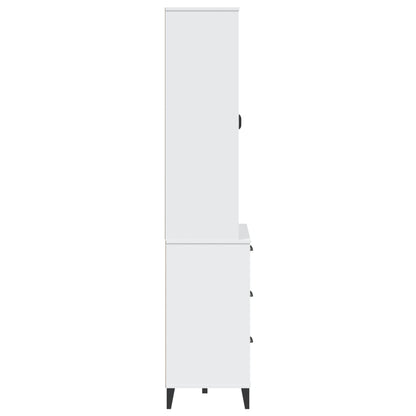 Hoge Kast Viken 80X40X190 Cm Massief Grenenhout Wit