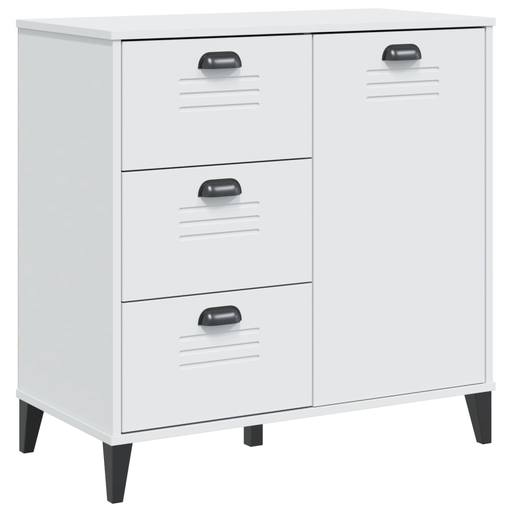 Hoge Kast Viken 80X40X190 Cm Massief Grenenhout Wit