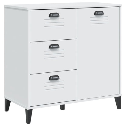 Hoge Kast Viken 80X40X190 Cm Massief Grenenhout Wit