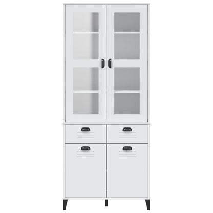 Hoge Kast Viken 80X40X190 Cm Massief Grenenhout Wit