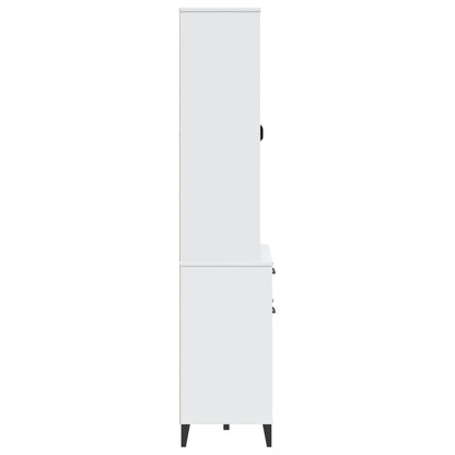 Hoge Kast Viken 80X40X190 Cm Massief Grenenhout Wit