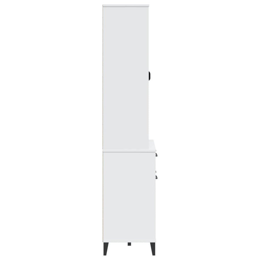 Hoge Kast Viken 80X40X190 Cm Massief Grenenhout Wit