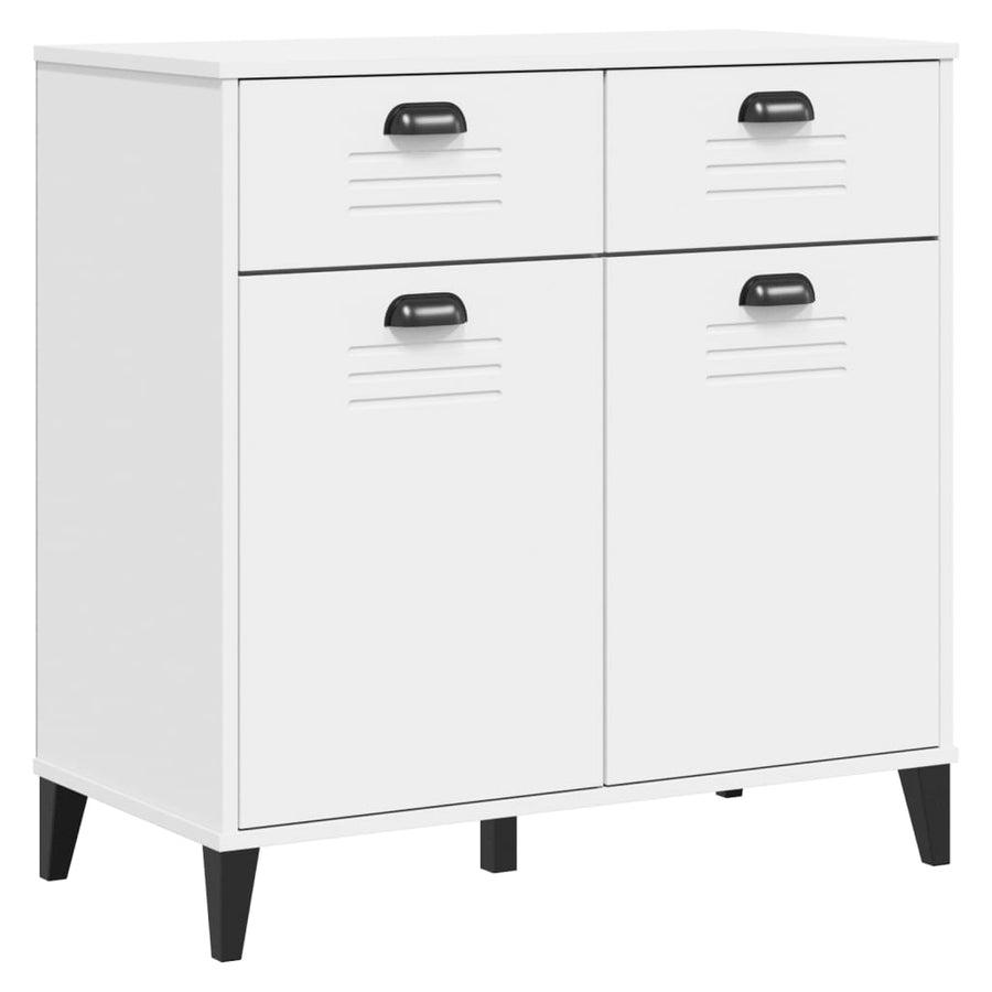 Hoge Kast Viken 80X40X190 Cm Massief Grenenhout Wit