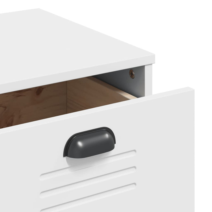 Hoge Kast Viken 80X40X190 Cm Massief Grenenhout Wit