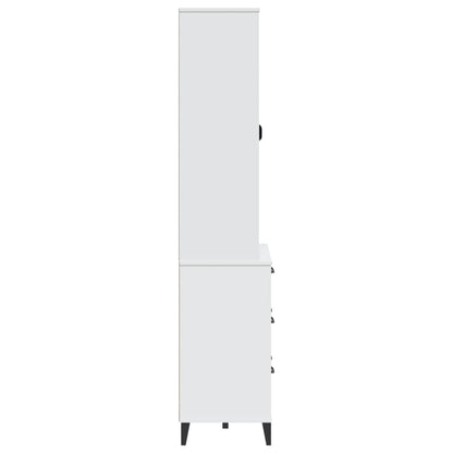 Hoge Kast Viken 80X40X190 Cm Massief Grenenhout Wit