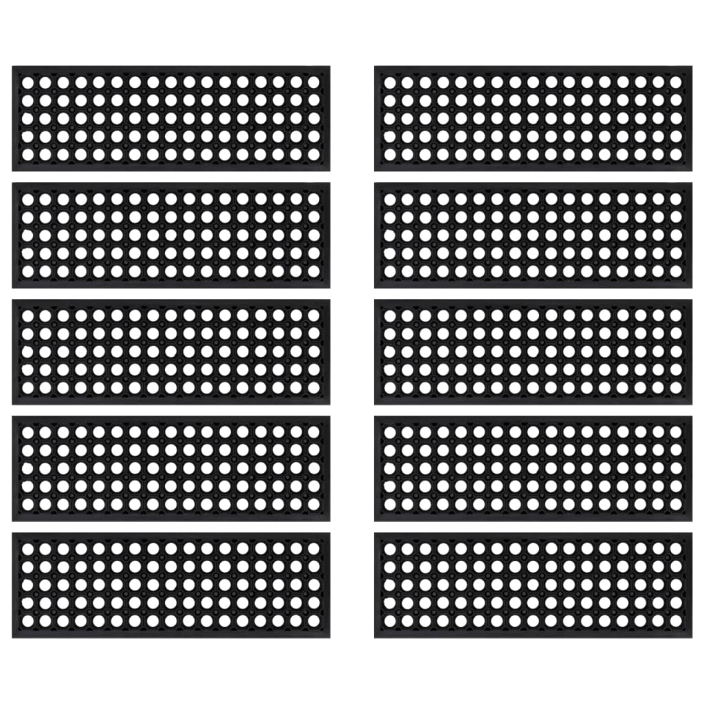 Trapmatten 10 St 25X75 Cm Rubber