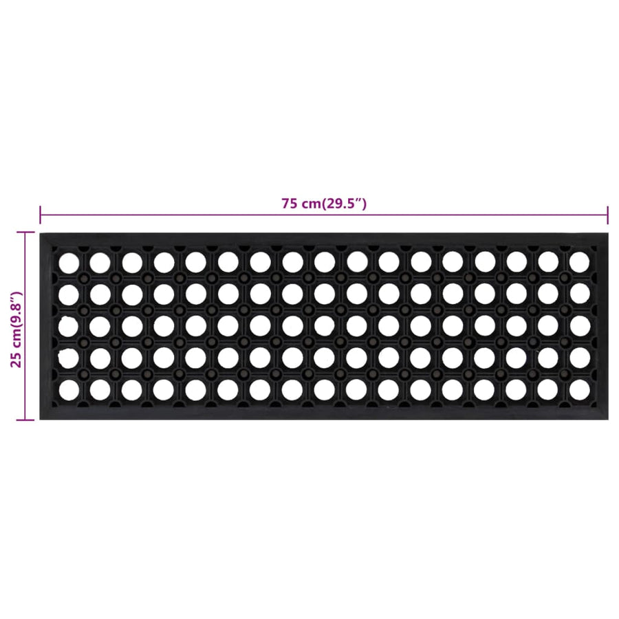 Trapmatten 10 St 25X75 Cm Rubber