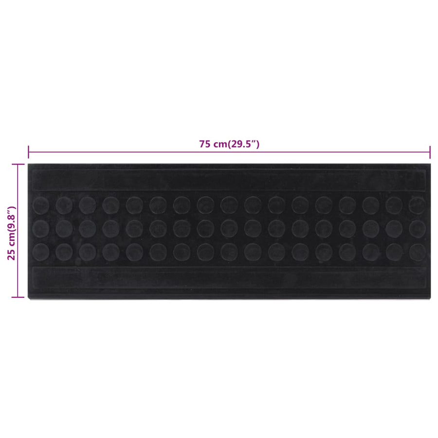 Trapmatten 10 St 25X75 Cm Rubber