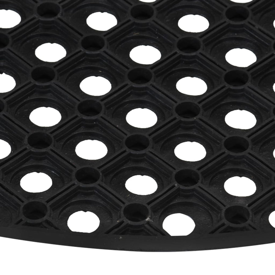 Deurmat halfrond 45x75 cm rubber