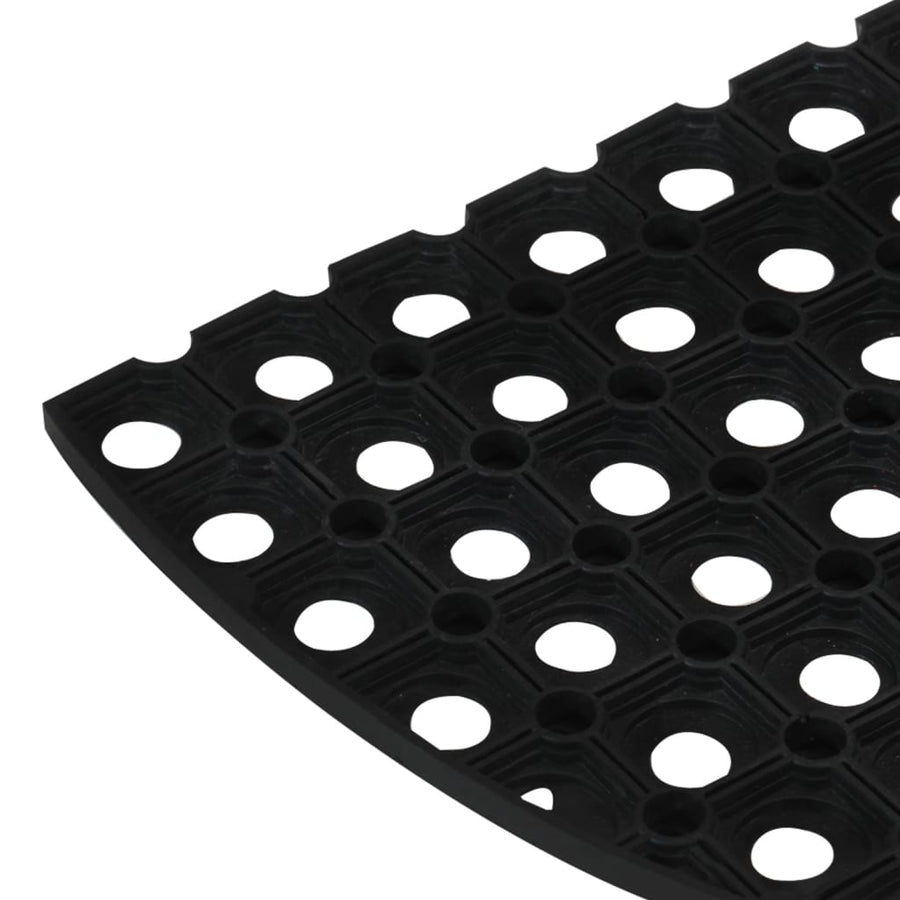 Deurmat halfrond 45x75 cm rubber