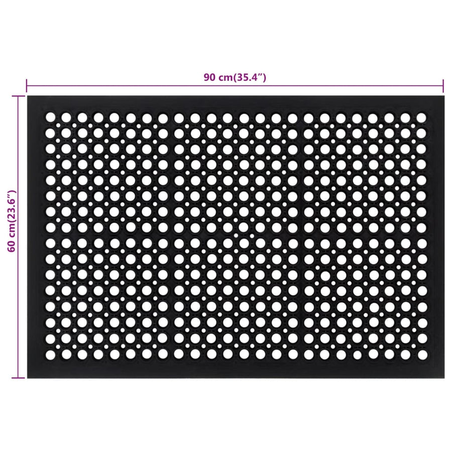 Deurmat Rechthoekig 60X90 Cm Rubber