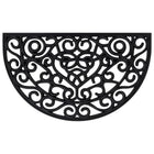 Doormat half-round 45x75 cm rubber