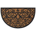 Deurmat halfrond 45x75 cm rubber en kokosvezel