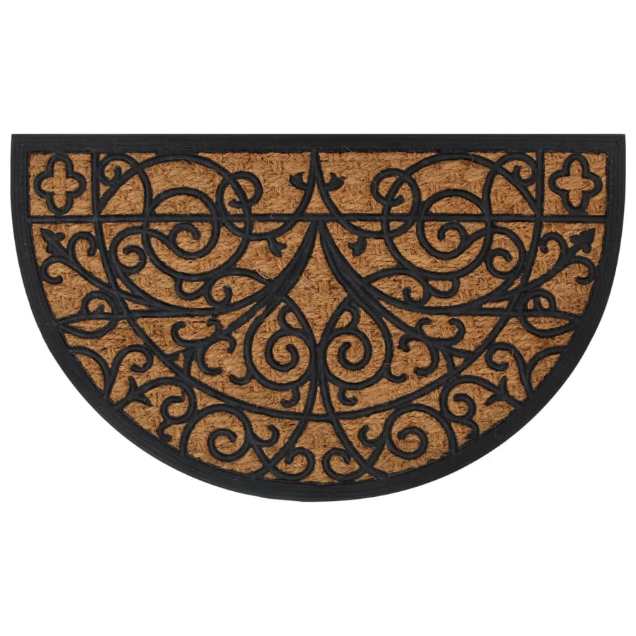 Deurmat Halfrond 45X75 Cm Rubber En Kokosvezel