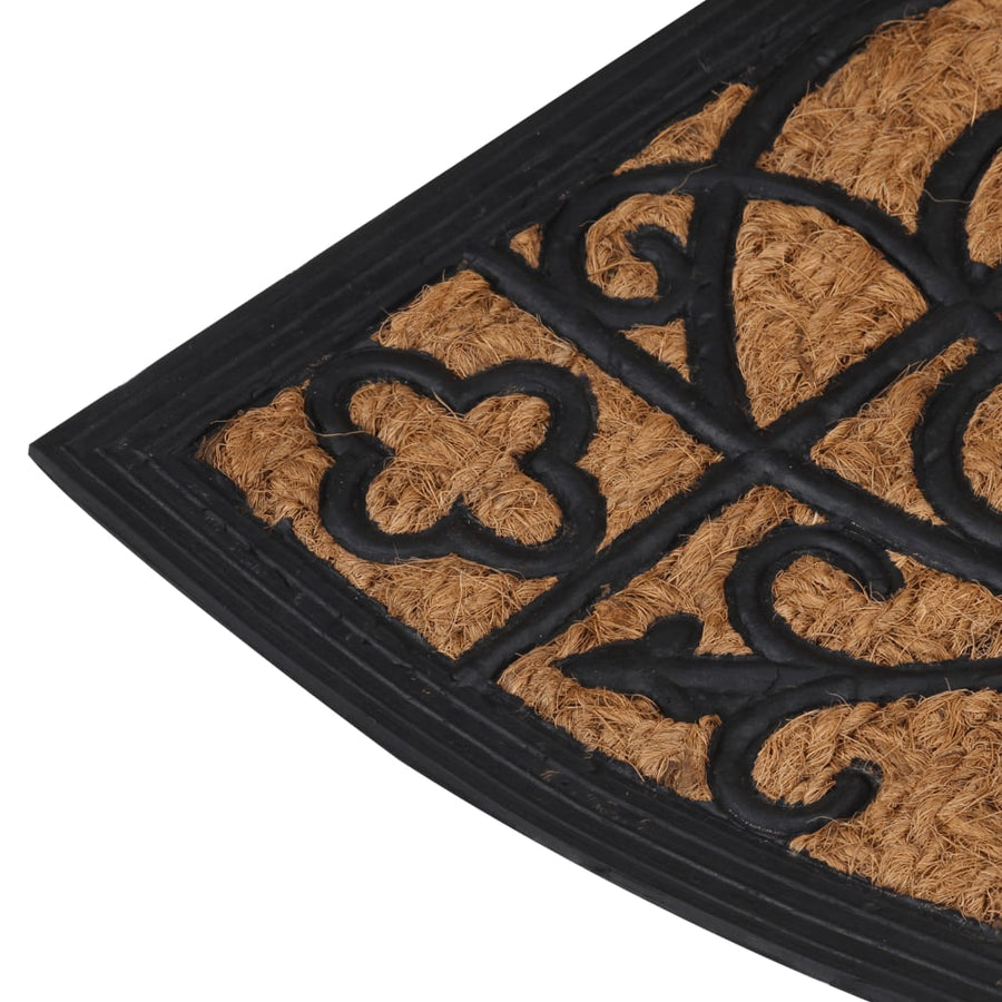 Deurmat Halfrond 45X75 Cm Rubber En Kokosvezel