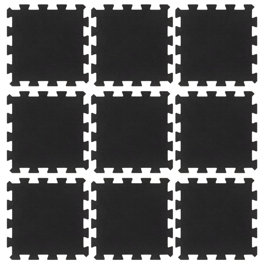 Rubbertegels 9 St 16 Mm 30X30 Cm Zwart