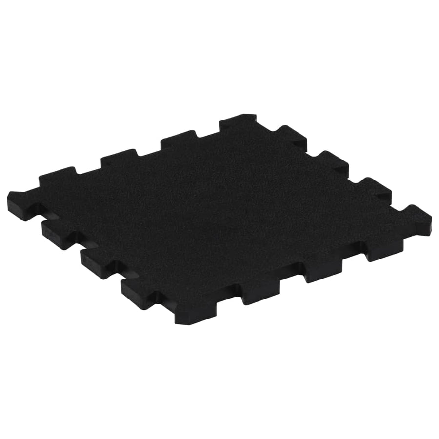 Rubbertegels 16 St 16 Mm 30X30 Cm Zwart